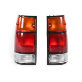 Tail Light Rear Lamp Black +Bulb Pair Fits Isuzu TFR Holdem Rodeo Pickup 1989-97