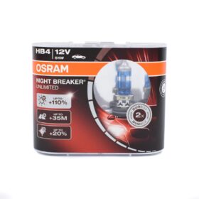 Osram New Pair of Night Breaker Light Bulbs Unlimited +110% HB4 12V 51W Halogen