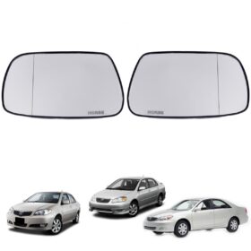 Pair Door Mirror Aspheric Lens Fits Toyota Vios/Altis/Camry 2001-2007