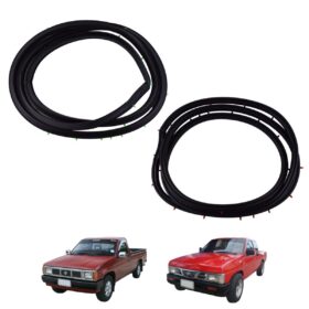 Pair Front Door Weatherstrip Rubber Seal Fits Nissan Big-M D21 1986 - 1997 LH+RH