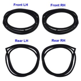 Set 4 Door Rubber Weatherstrip Seal Fit For 1996-2005 Mitsubishi Strada L200