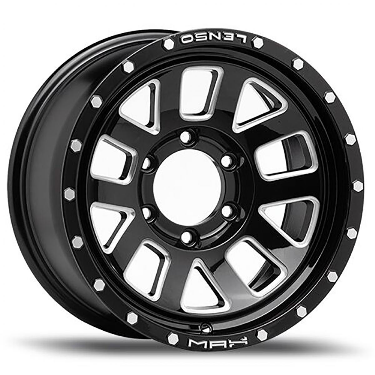 Lenso Wheels MAX-7 Rim 16x8.5 Inch PCD 6x139.7 ET 0 Color BKDA - Partsfits