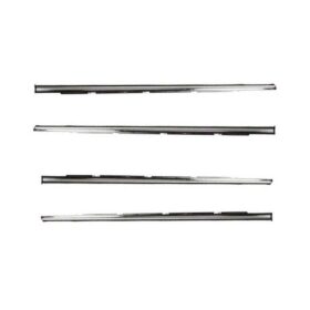 Weatherstrip Door Belt Chrome Set 4 Fits Honda Civic EG 4D Sedan 1992-95