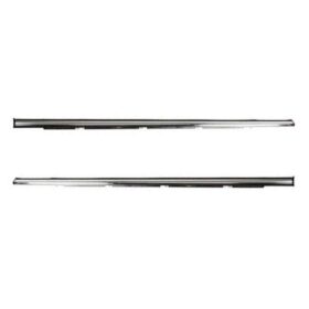 Pair Front Outer Weatherstrip Door Belt Chrome Fits Honda Civic 4D Sedan 1992-95
