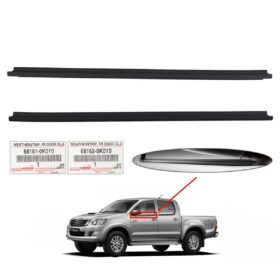 Genuine Weatherstrip Door Glass Front Left + Right Fits Toyota Hilux Vigo 4Door 2004-2015